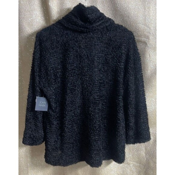 John Mark Woman’s Pull Over Cowl Neck Black Lightweight Sweater Sz M New W/T - Picture 2 of 7